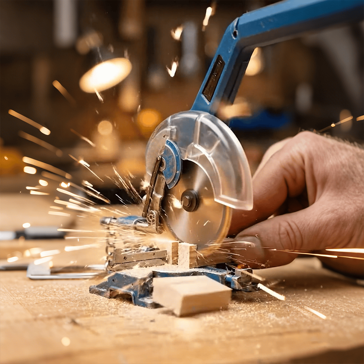 🛠️ 2-in-1 Mini Mitre Saw Keychain: Portable Cutting Tool + Tool Enthusiast Collectible