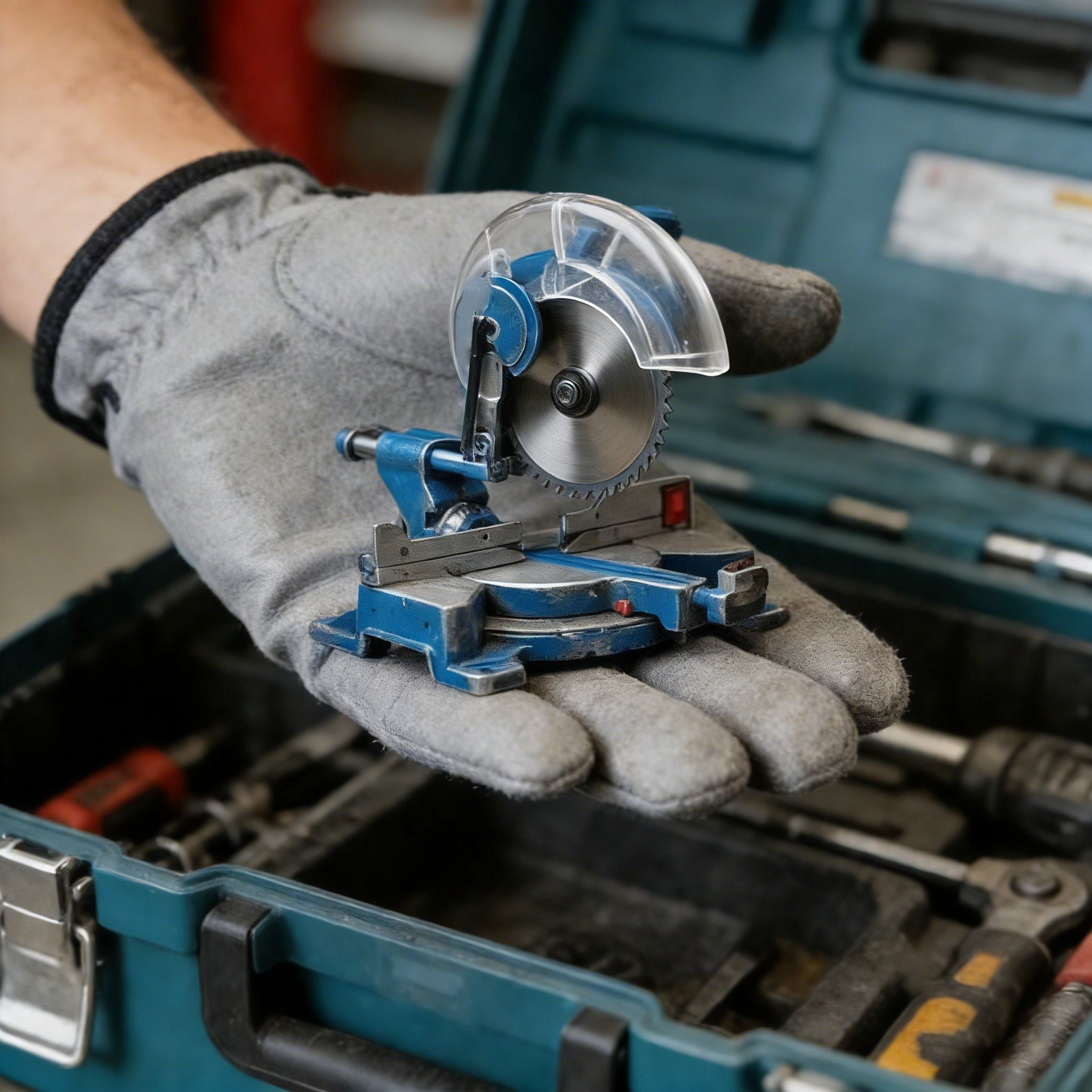 🛠️ 2-in-1 Mini Mitre Saw Keychain: Portable Cutting Tool + Tool Enthusiast Collectible