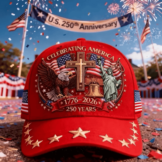 🦅Eagle & Liberty & Cross🎆United States 250th Anniversary Hat🧢