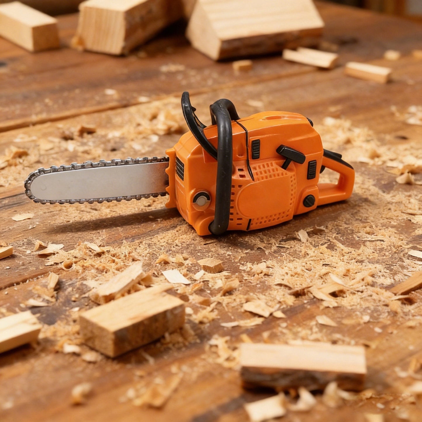 2-in-1 Mini Chainsaw Keyring: Portable Chainsaw Tool + Tool Enthusiast Collectible