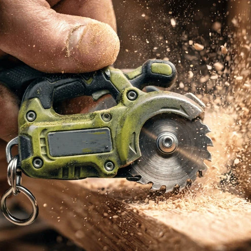 ⚙️2-in-1 Mini Saw Keychain: Real Micro Cutting Tool + Tool Enthusiast Collectible